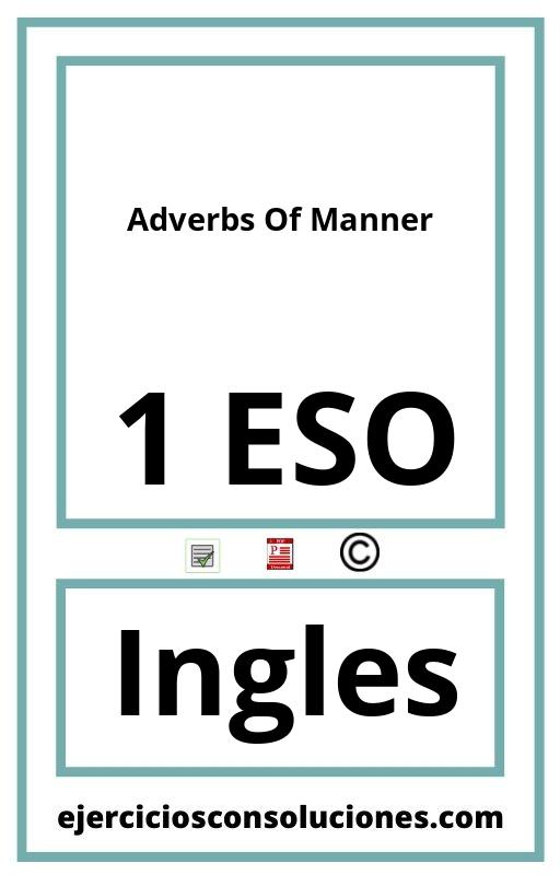 Ejercicios Resueltos Adverbs Of Manner 1 ESO PDF con Soluciones