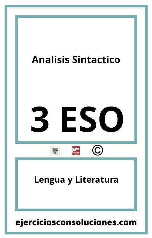 Ejercicios Resueltos Analisis Sintactico 3 ESO PDF con Soluciones