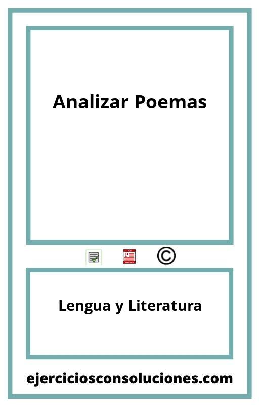 Ejercicios Resueltos Analizar Poemas  PDF con Soluciones