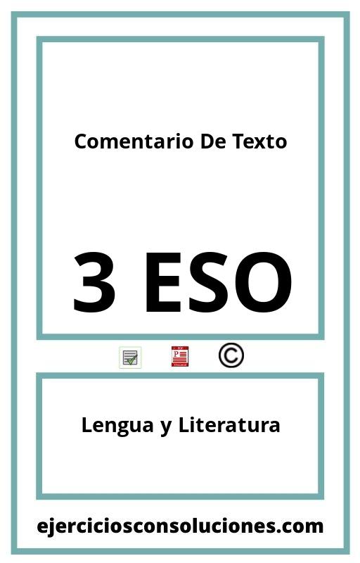 Ejercicios Resueltos Comentario De Texto 3 ESO PDF con Soluciones