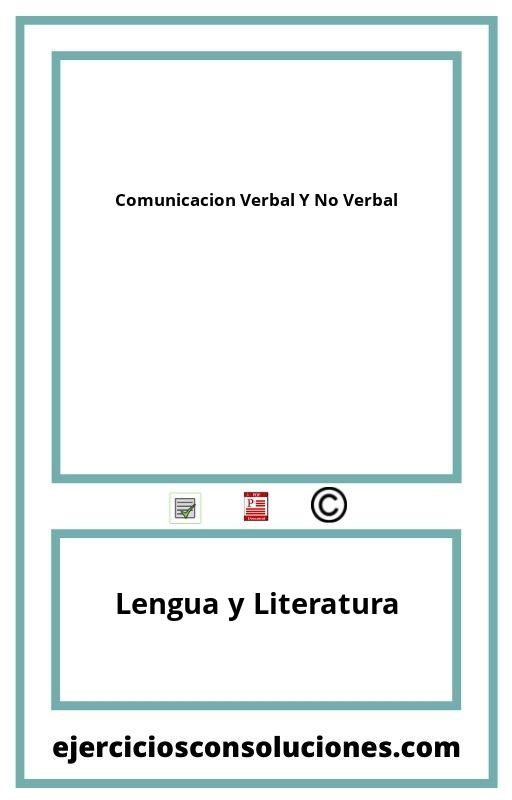 Ejercicios Resueltos Comunicacion Verbal Y No Verbal  PDF con Soluciones