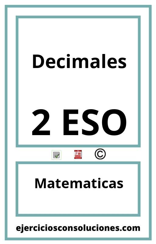 Ejercicios Resueltos Decimales 2 ESO PDF con Soluciones