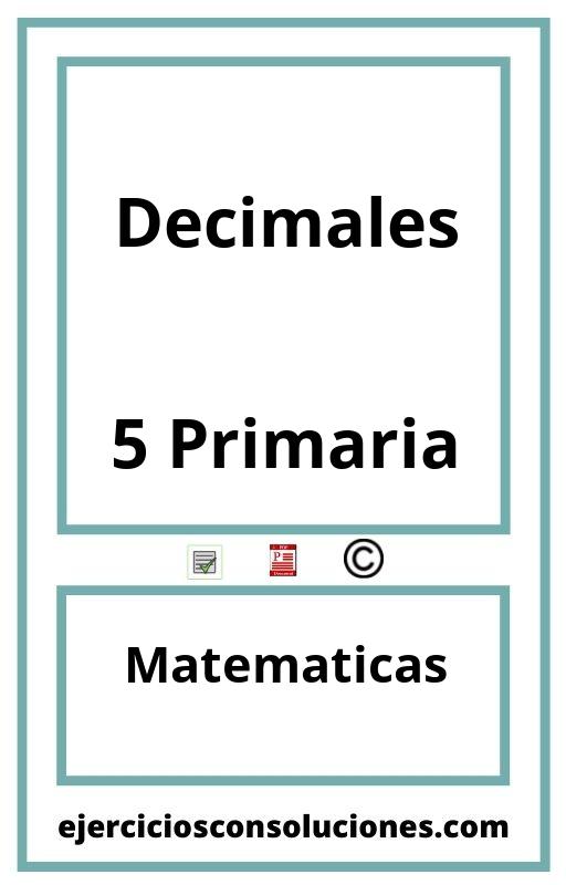 Ejercicios Resueltos Decimales 5 Primaria PDF con Soluciones