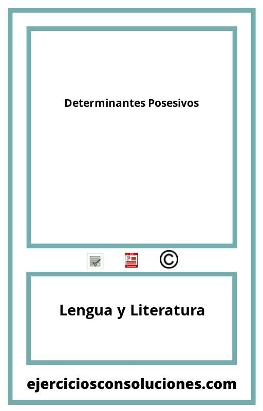 Ejercicios Resueltos Determinantes Posesivos  PDF con Soluciones