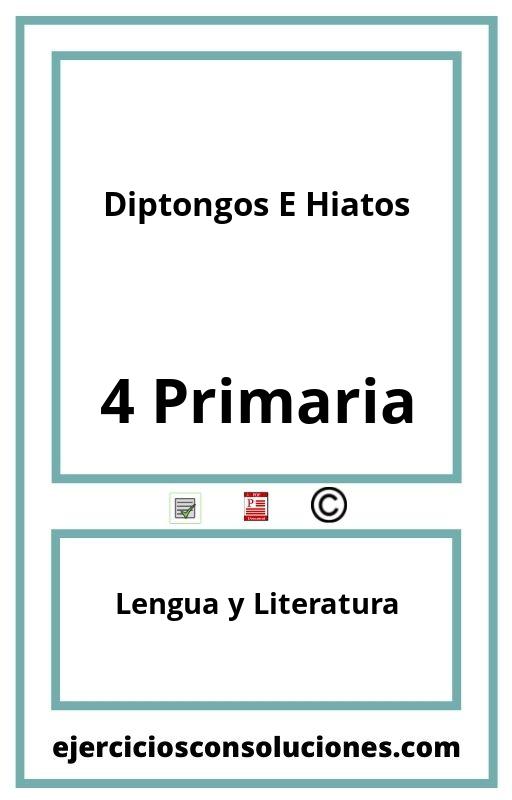 Ejercicios Resueltos Diptongos E Hiatos 4 Primaria PDF con Soluciones