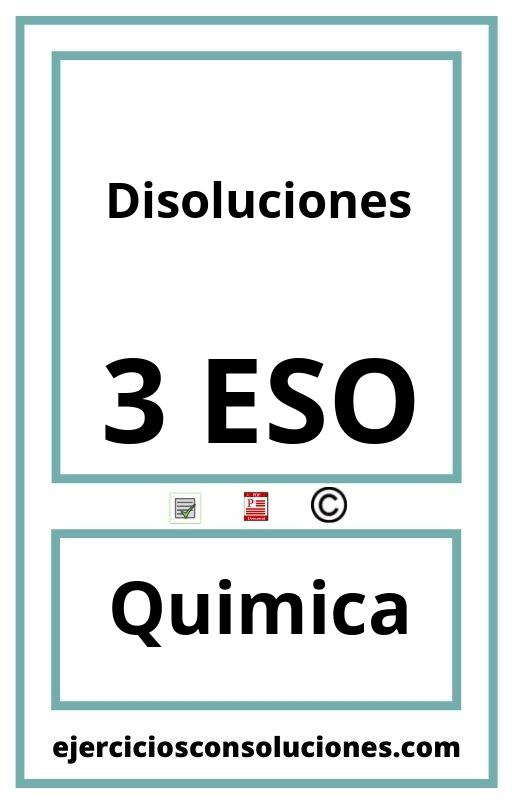 Ejercicios Resueltos Disoluciones 3 ESO PDF con Soluciones