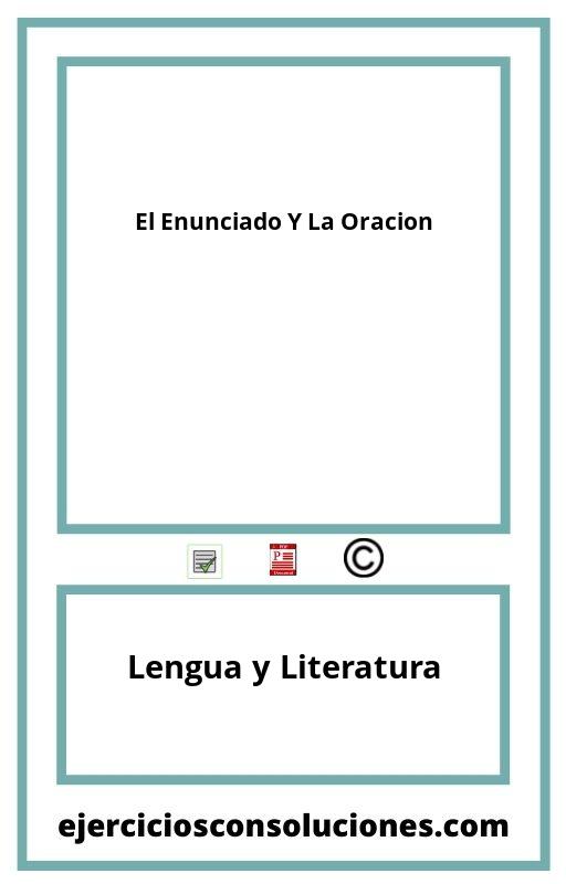 Ejercicios Resueltos El Enunciado Y La Oracion  PDF con Soluciones