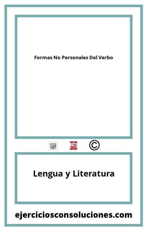 Ejercicios Resueltos Formas No Personales Del Verbo  PDF con Soluciones