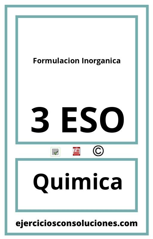 Ejercicios Resueltos Formulacion Inorganica 3 ESO PDF con Soluciones