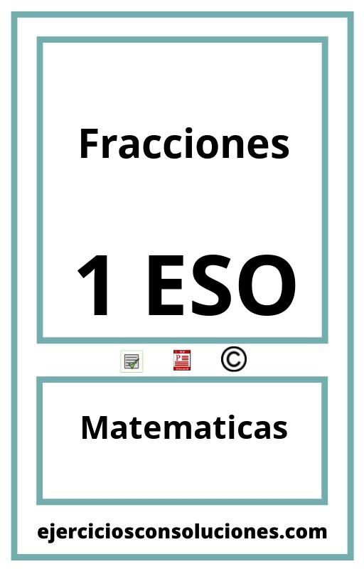 Ejercicios Resueltos Fracciones 1 ESO PDF con Soluciones