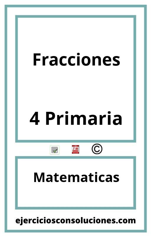 Ejercicios Resueltos Fracciones 4 Primaria PDF con Soluciones