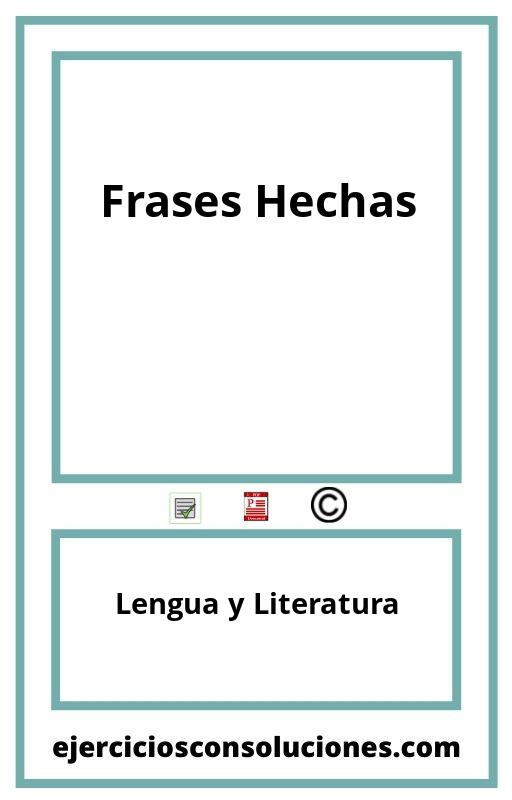 Ejercicios Resueltos Frases Hechas  PDF con Soluciones