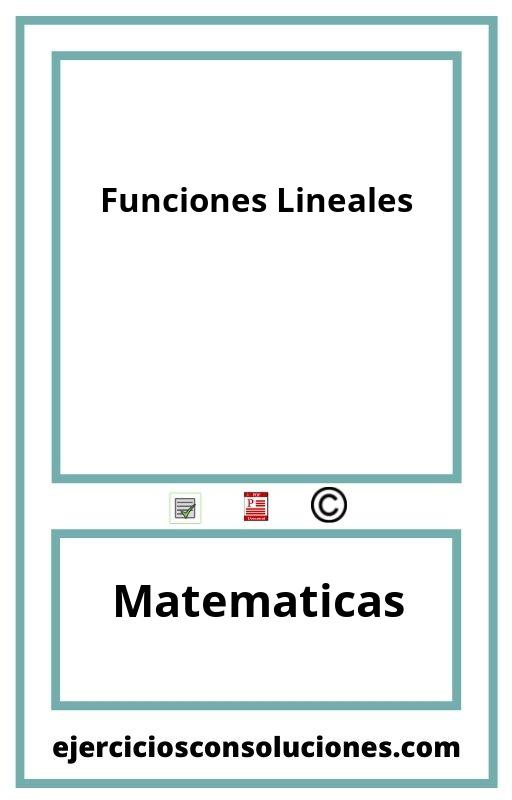 Ejercicios Resueltos Funciones Lineales  PDF con Soluciones