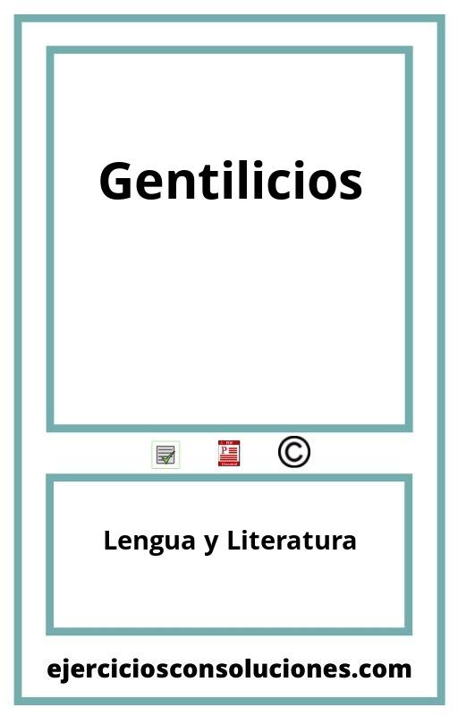 Ejercicios Resueltos Gentilicios  PDF con Soluciones