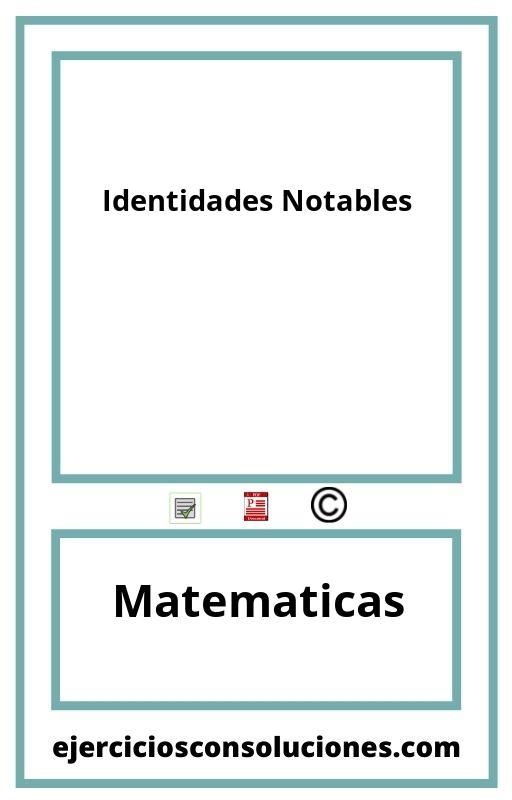 Ejercicios Resueltos Identidades Notables PDF con Soluciones