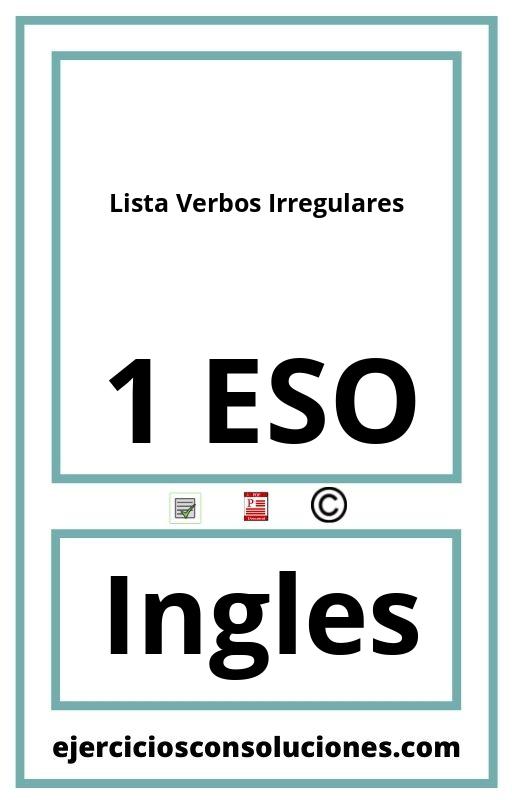 Ejercicios Resueltos Lista Verbos Irregulares 1 ESO PDF con Soluciones