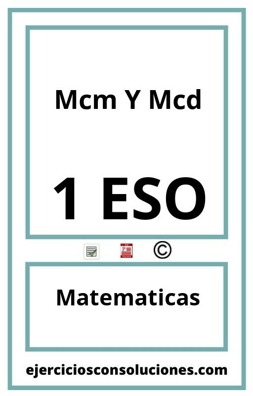 Ejercicios Resueltos Mcm Y Mcd 1 ESO PDF con Soluciones