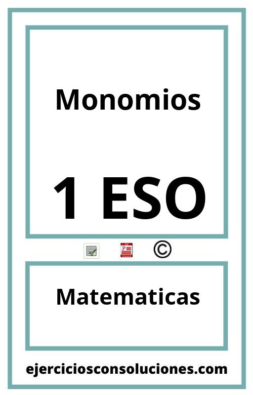 Ejercicios Resueltos Monomios 1 ESO PDF con Soluciones