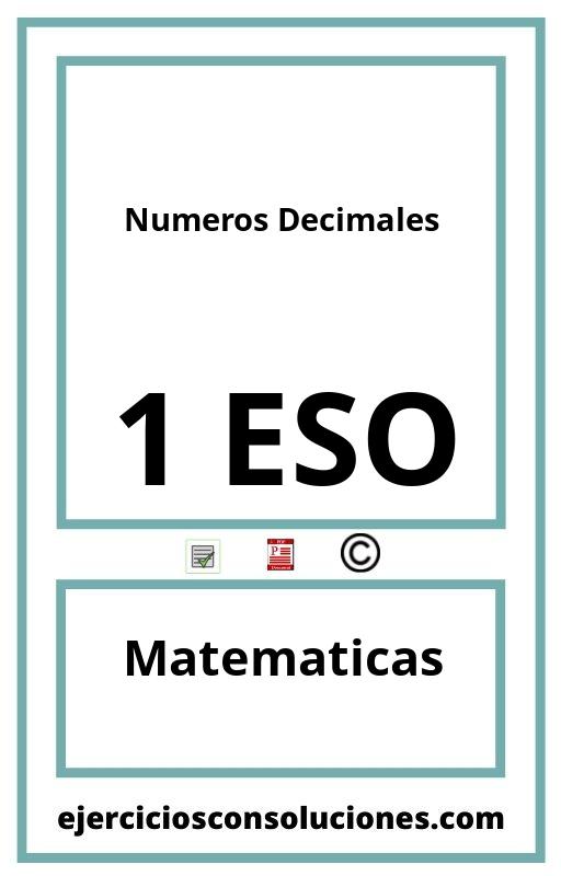 Ejercicios Resueltos Numeros Decimales 1 ESO PDF con Soluciones