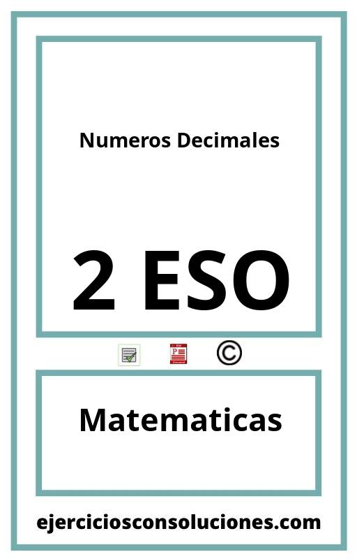 Ejercicios Resueltos Numeros Decimales 2 ESO PDF con Soluciones