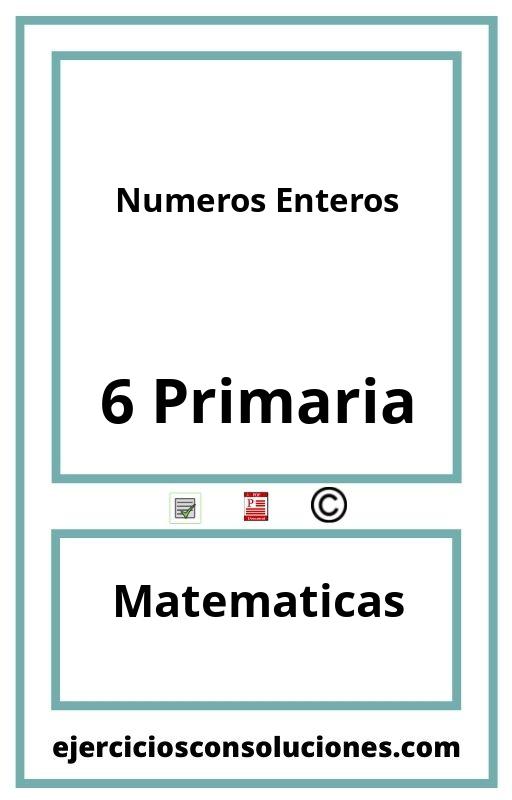 Ejercicios Resueltos Numeros Enteros 6 Primaria PDF con Soluciones