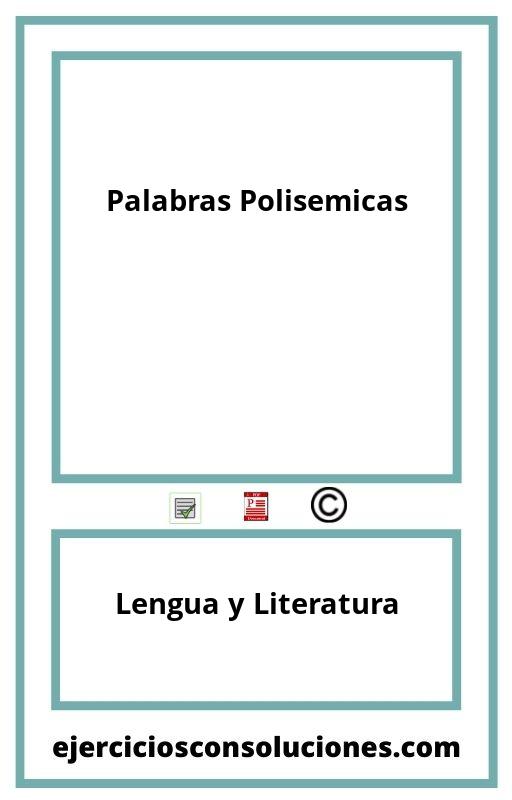 Ejercicios Resueltos Palabras Polisemicas  PDF con Soluciones