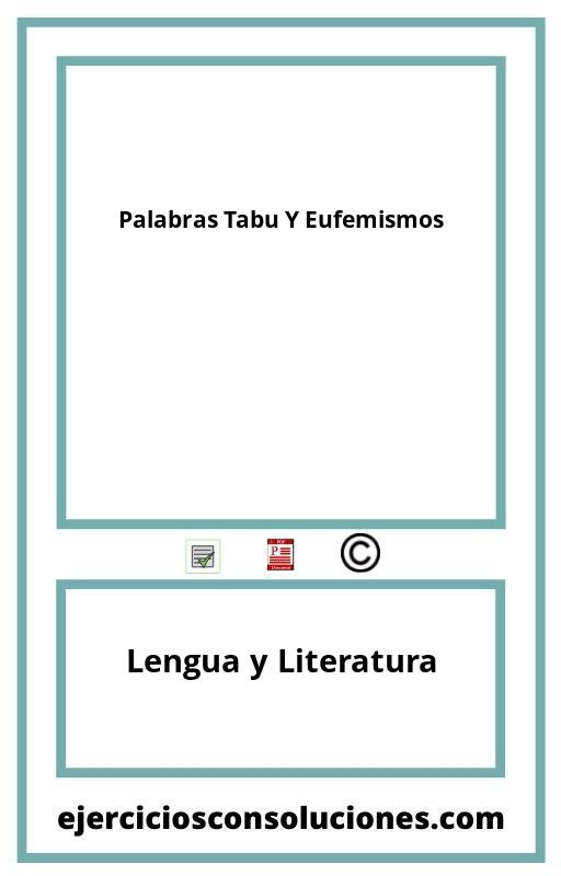 Ejercicios Resueltos Palabras Tabu Y Eufemismos  PDF con Soluciones