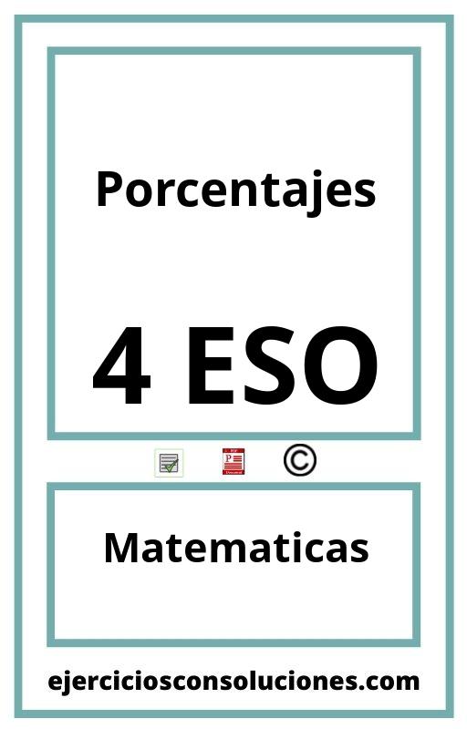 Ejercicios Resueltos Porcentajes 4 ESO PDF con Soluciones