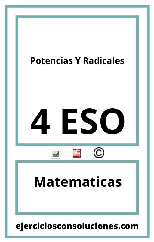 Ejercicios Resueltos Potencias Y Radicales 4 ESO PDF con Soluciones