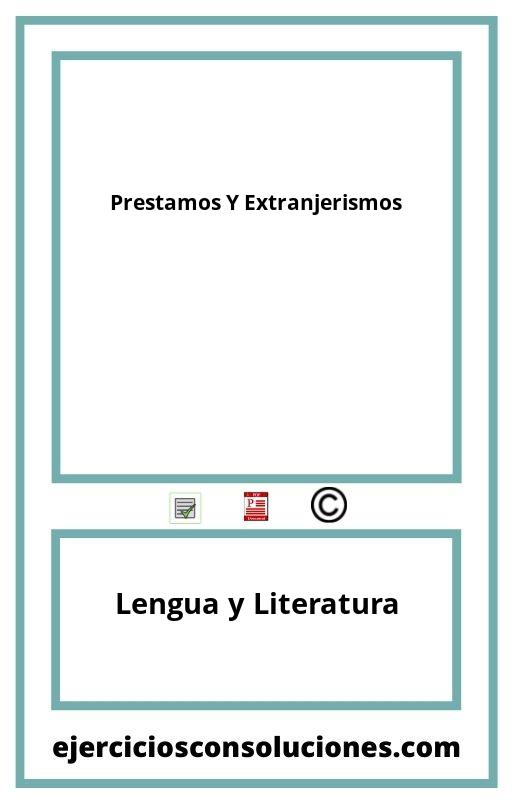 Ejercicios Resueltos Prestamos Y Extranjerismos  PDF con Soluciones