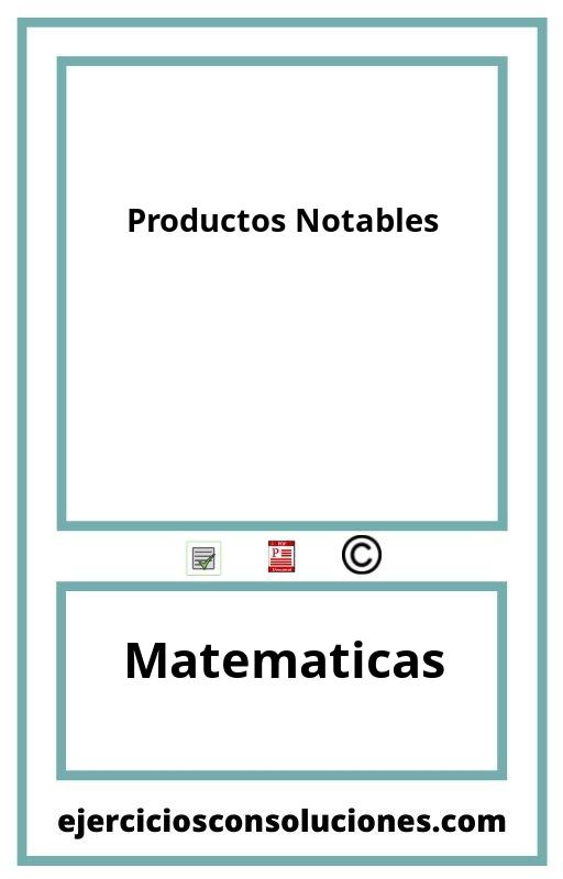 Ejercicios Resueltos Productos Notables PDF con Soluciones