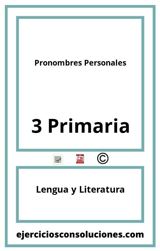 Ejercicios Resueltos Pronombres Personales 3 Primaria PDF con Soluciones