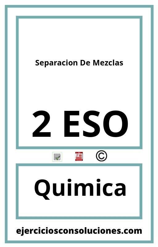 Ejercicios Resueltos Separacion De Mezclas 2 ESO PDF con Soluciones