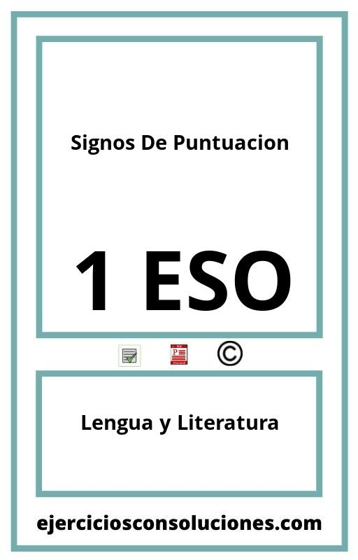 Ejercicios Resueltos Signos De Puntuacion 1 ESO PDF con Soluciones