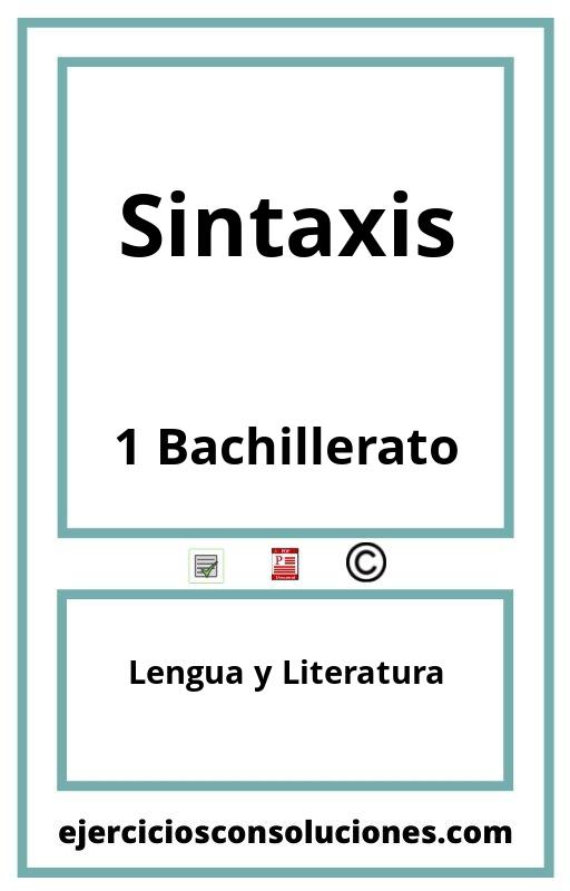 Ejercicios Resueltos Sintaxis 1 Bachillerato PDF con Soluciones