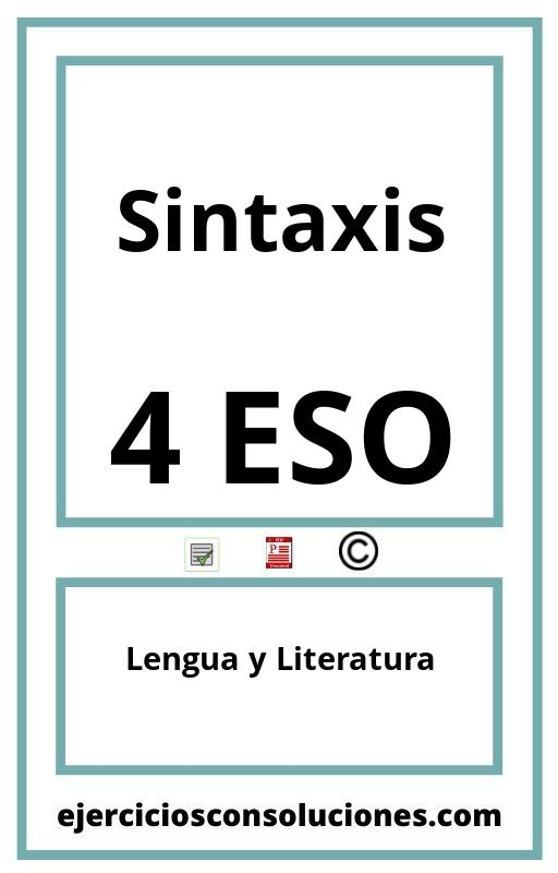 Ejercicios Resueltos Sintaxis 4 ESO PDF con Soluciones