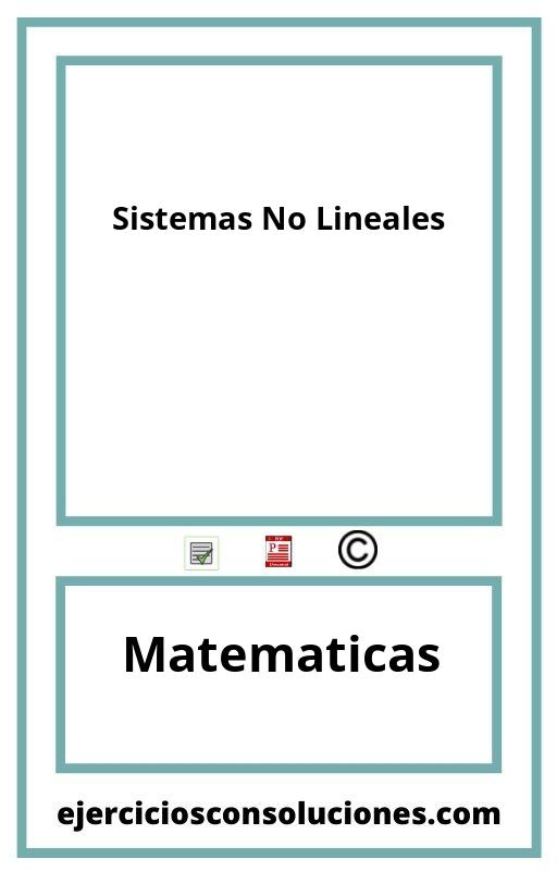 Ejercicios Resueltos Sistemas No Lineales  PDF con Soluciones