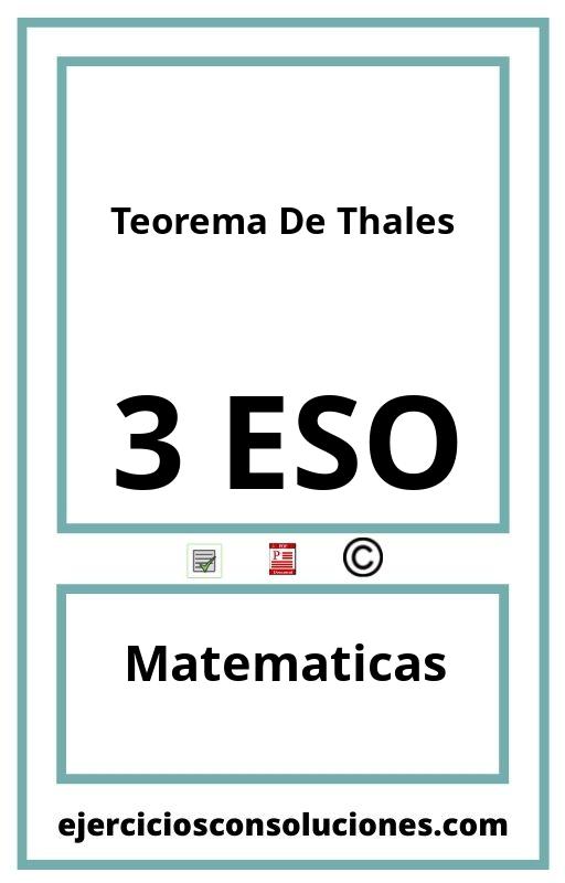 Ejercicios Resueltos Teorema De Thales 3 ESO PDF con Soluciones